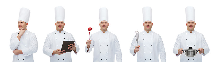 Image showing happy male chef cook set