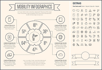 Image showing Mobility Line Design Infographic Template