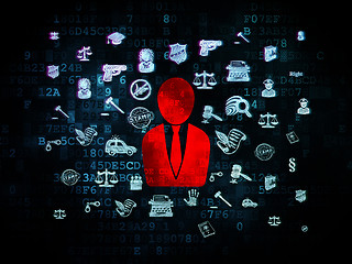 Image showing Law concept: Business Man on Digital background