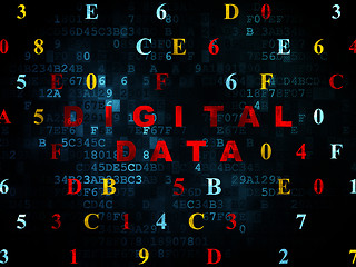 Image showing Data concept: Digital Data on Digital background