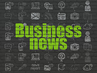 Image showing News concept: Business News on wall background