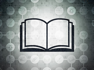 Image showing Learning concept: Book on Digital Paper background