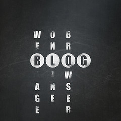 Image showing Web development concept: word Blog in solving Crossword Puzzle