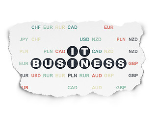 Image showing Business concept: IT Business on Torn Paper background