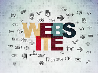 Image showing Web development concept: Website on Digital Paper background
