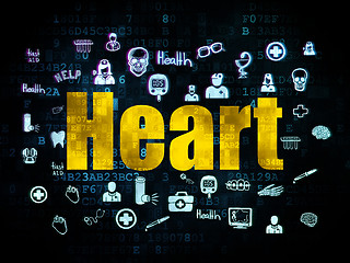 Image showing Medicine concept: Heart on Digital background