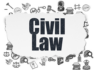 Image showing Law concept: Civil Law on Torn Paper background