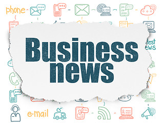 Image showing News concept: Business News on Torn Paper background