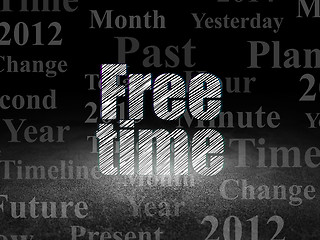 Image showing Timeline concept: Free Time in grunge dark room