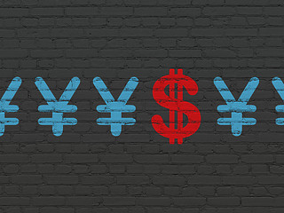 Image showing Banking concept: dollar icon on wall background