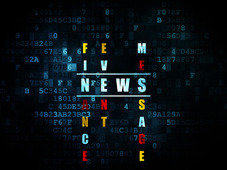 Image showing News concept: word News in solving Crossword Puzzle