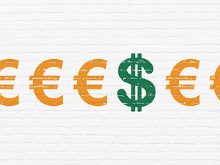 Image showing Banking concept: dollar icon on wall background