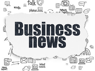 Image showing News concept: Business News on Torn Paper background