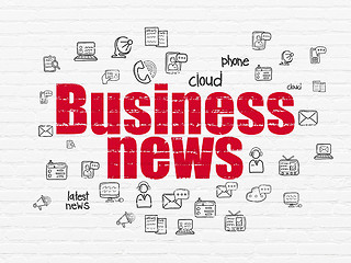 Image showing News concept: Business News on wall background