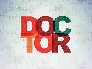 Image showing Health concept: Doctor on Digital Paper background