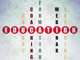 Image showing Education concept: word Education in solving Crossword Puzzle