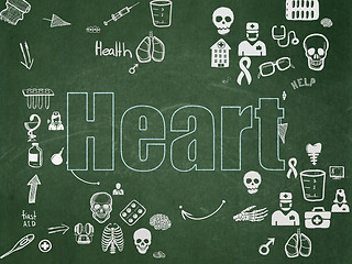 Image showing Health concept: Heart on School Board background