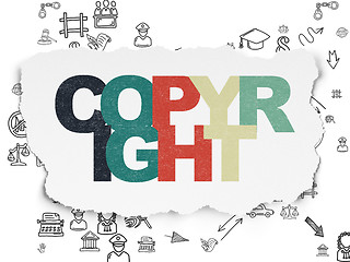 Image showing Law concept: Copyright on Torn Paper background