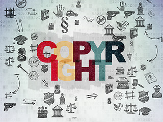 Image showing Law concept: Copyright on Digital Paper background