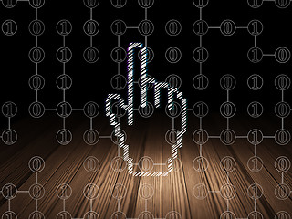 Image showing Web design concept: Mouse Cursor in grunge dark room