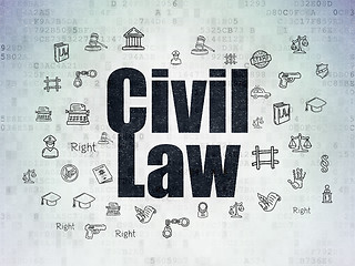 Image showing Law concept: Civil Law on Digital Paper background