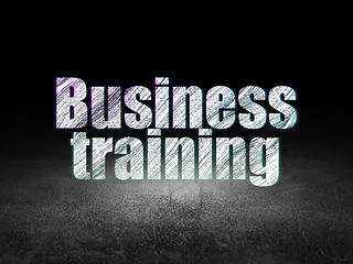 Image showing Learning concept: Business Training in grunge dark room