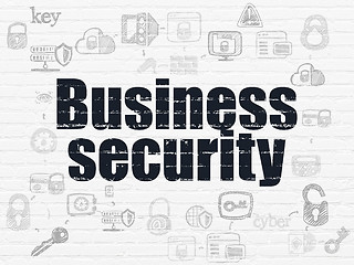 Image showing Privacy concept: Business Security on wall background