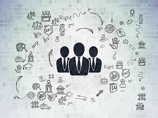 Image showing Law concept: Business People on Digital Paper background