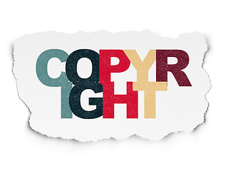 Image showing Law concept: Copyright on Torn Paper background