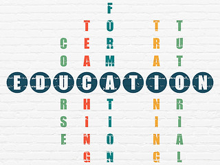 Image showing Education concept: word Education in solving Crossword Puzzle