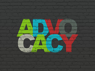 Image showing Law concept: Advocacy on wall background