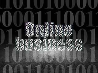 Image showing Business concept: Online Business in grunge dark room