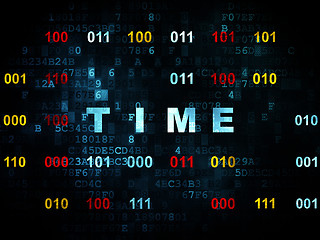 Image showing Time concept: Time on Digital background