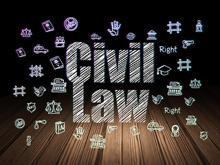 Image showing Law concept: Civil Law in grunge dark room