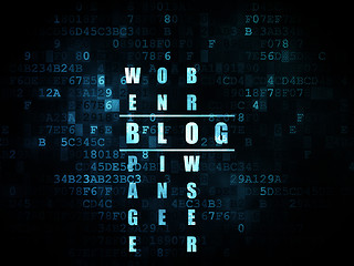 Image showing Web design concept: word Blog in solving Crossword Puzzle