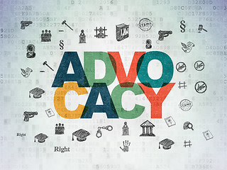 Image showing Law concept: Advocacy on Digital Paper background