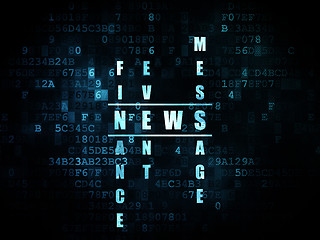 Image showing News concept: word News in solving Crossword Puzzle