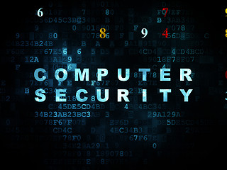 Image showing Privacy concept: Computer Security on Digital background