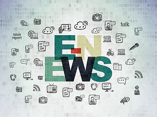 Image showing News concept: E-news on Digital Paper background
