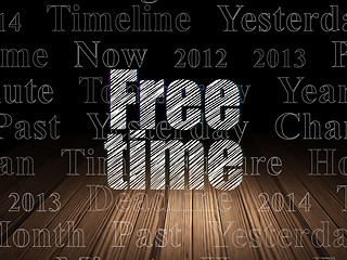 Image showing Time concept: Free Time in grunge dark room