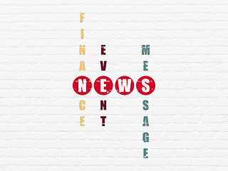 Image showing News concept: word News in solving Crossword Puzzle