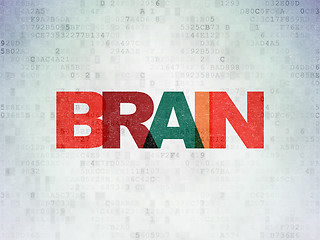 Image showing Healthcare concept: Brain on Digital Paper background