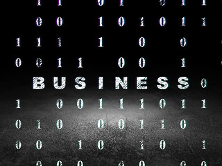 Image showing Finance concept: Business in grunge dark room