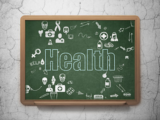 Image showing Healthcare concept: Health on School Board background