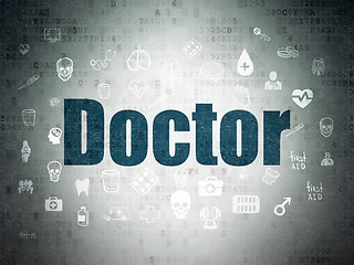 Image showing Healthcare concept: Doctor on Digital Paper background