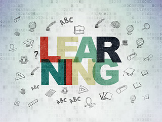 Image showing Learning concept: Learning on Digital Paper background