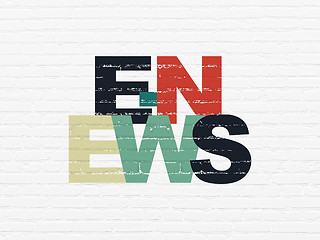 Image showing News concept: E-news on wall background