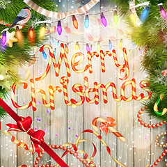 Image showing Christmas elements card. EPS 10