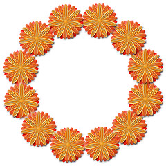 Image showing round pattern from brown flowers