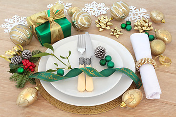 Image showing Christmas Place Setting